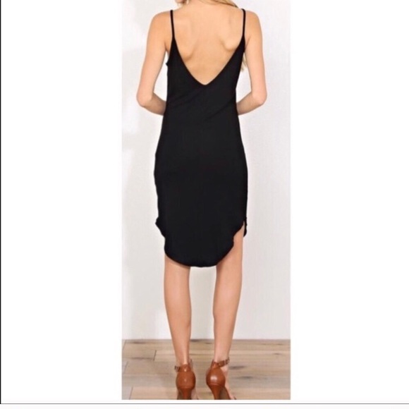 Classic Low Back Black Midi Dress - Picture 3 of 3
